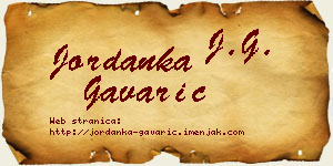 Jordanka Gavarić vizit kartica